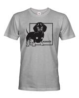 Pánské tričko pro milovníky psů s potiskem jezevčíka - skvělý dárek