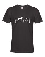 Pánské tričko pro milovníky zvířat - Německá doga tep - dárek na narozeniny