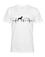 Pánské tričko pro milovníky zvířat - Německá doga tep - dárek na narozeniny