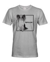 Pánské tričko pro milovníky zvířat - Papillon  - dárek na narozeniny