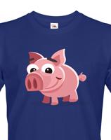 Pánské tričko pro milovníky zvířat - Prasátko - tričko na narozeniny