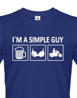 Pánské tričko pro motorkáře Iam a Simple Guy