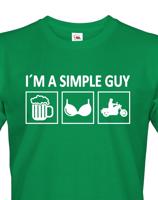 Pánské tričko pro motorkáře Iam a Simple Guy