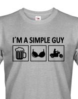 Pánské tričko pro motorkáře Iam a Simple Guy