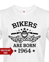 Pánské tričko pro motorkáře k narozeninám Bikers Legend Are Born