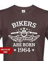 Pánské tričko pro motorkáře k narozeninám Bikers Legend Are Born