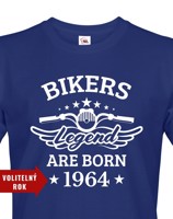 Pánské tričko pro motorkáře k narozeninám Bikers Legend Are Born