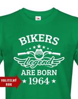 Pánské tričko pro motorkáře k narozeninám Bikers Legend Are Born