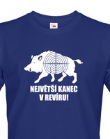 Pánské tričko pro myslivce Největší kanec v revíru