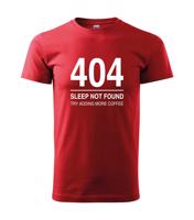 Pánské tričko pro programátory 404 sleep not found
