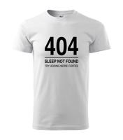 Pánské tričko pro programátory 404 sleep not found