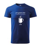 Pánské tričko pro programátory Convert coffee in to code musíš mít