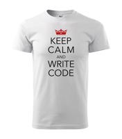 Pánské tričko pro programátory Keep calm and write code s dopravou jen za 46 Kč