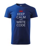 Pánské tričko pro programátory Keep calm and write code s dopravou jen za 46 Kč