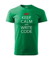 Pánské tričko pro programátory Keep calm and write code s dopravou jen za 46 Kč