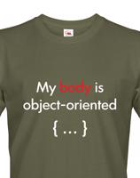 Pánské tričko pro programátory My body is object oriented