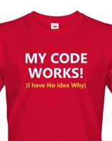 Pánské tričko pro programátory My Code Works