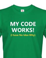 Pánské tričko pro programátory My Code Works