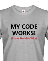 Pánské tričko pro programátory My Code Works