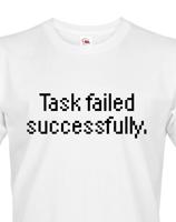 Pánské tričko pro programátory Task failed successfully