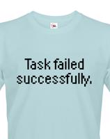 Pánské tričko pro programátory Task failed successfully