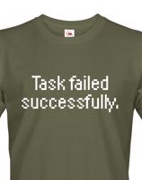 Pánské tričko pro programátory Task failed successfully