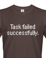 Pánské tričko pro programátory Task failed successfully
