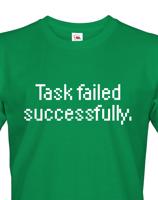 Pánské tričko pro programátory Task failed successfully