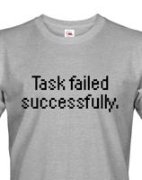 Pánské tričko pro programátory Task failed successfully