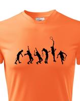 Pánské tričko pro tenisty Evoluce tenis-  skvělý dárek pro tenisty