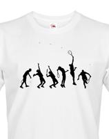 Pánské tričko pro tenisty Evoluce tenis-  skvělý dárek pro tenisty