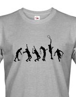Pánské tričko pro tenisty Evoluce tenis-  skvělý dárek pro tenisty