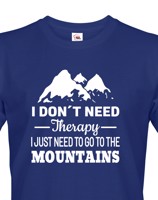 Pánské tričko pro turisty a cestovatele s potiskem hory