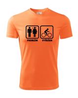 Pánské tričko Problém vyřešen - hoďte hádku za hlavu a vyražte na kolo