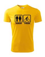 Pánské tričko Problém vyřešen - hoďte hádku za hlavu a vyražte na kolo