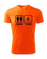 Pánské tričko Problém vyřešen - hoďte hádku za hlavu a vyražte na kolo