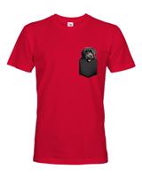 Pánské tričko Ruský černý teriér v kapsičce - kvalitní tisk a rychlé dodání