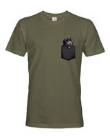 Pánské tričko Ruský černý teriér v kapsičce - kvalitní tisk a rychlé dodání