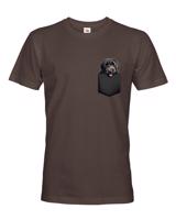 Pánské tričko Ruský černý teriér v kapsičce - kvalitní tisk a rychlé dodání