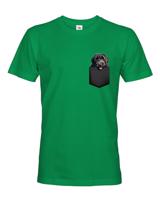 Pánské tričko Ruský černý teriér v kapsičce - kvalitní tisk a rychlé dodání