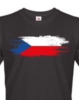 Pánské tričko s Českou vlajkou  - vlastenecké tričko