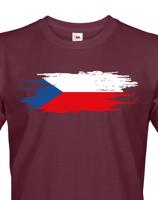 Pánské tričko s Českou vlajkou  - vlastenecké tričko