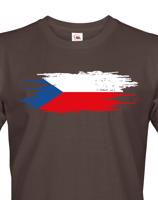 Pánské tričko s Českou vlajkou  - vlastenecké tričko