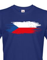 Pánské tričko s Českou vlajkou  - vlastenecké tričko
