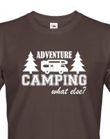 Pánské tričko s karavanem - Adventure Camping what else?