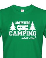 Pánské tričko s karavanem - Adventure Camping what else?