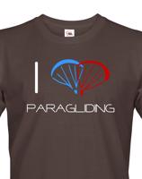 Pánské tričko s motivem I love paragliding