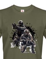 Pánské tričko s motivem special forces - živý motiv pro nadšence military/army tematiky