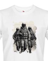 Pánské tričko s motivem vojáků - živý motiv pro nadšence military/army tematiky