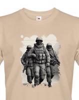 Pánské tričko s motivem vojáků - živý motiv pro nadšence military/army tematiky
